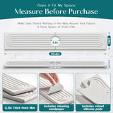 Eormoe Faucet Mat for Kitchen Sink – Diatomite Stone Drying Mat & Sink Protectors, Prevent Moisture – Sink Splash Guard Water-Absorbing Stone Tray for Kitchen Counter Decor (Light Grey, 23.6" x 3.9")