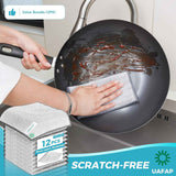 12 PCS Non Scratch Wire Dishcloth, Cleans Fast Without Scratching, Stands Up to Stuck-on Grime, Multi-Surface Safe, Wire Dishwashing Rag Cleaning Power for Everyday Jobs 7.87“ x 7.87”