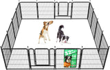FXW Rollick Unleashed Dog Playpen for Indoor, Yard, RV Camping, 24 inch 8 Panels for Small and Puppy Dogs, Black│Patented