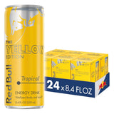 Red Bull Energy Drink, Tropical, Yellow Edition, 8.4 Fl Oz (24 Count)