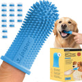 Jasper 2-pack 360-degree dog toothbrush kit for small and large pets, blue