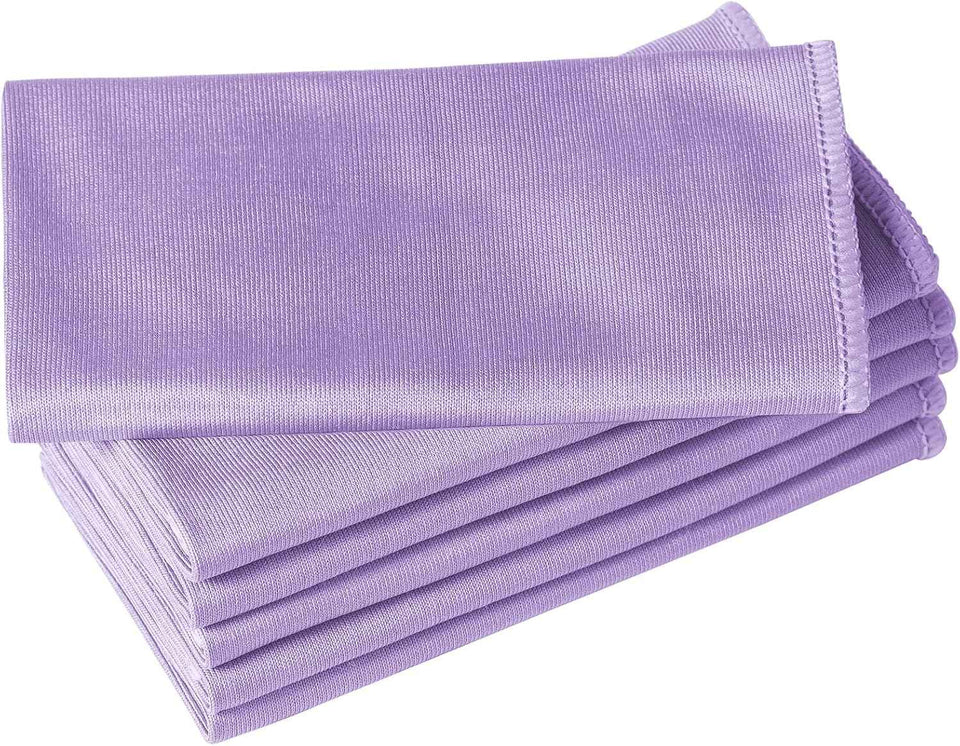 6 Pack Microfiber Glass Cleaning Cloth, 16 Inch X 16 Inch, Lint Free Quickly Clean Window, Glasses, Windshields, Mirrors, and Stainless Steel, Blue