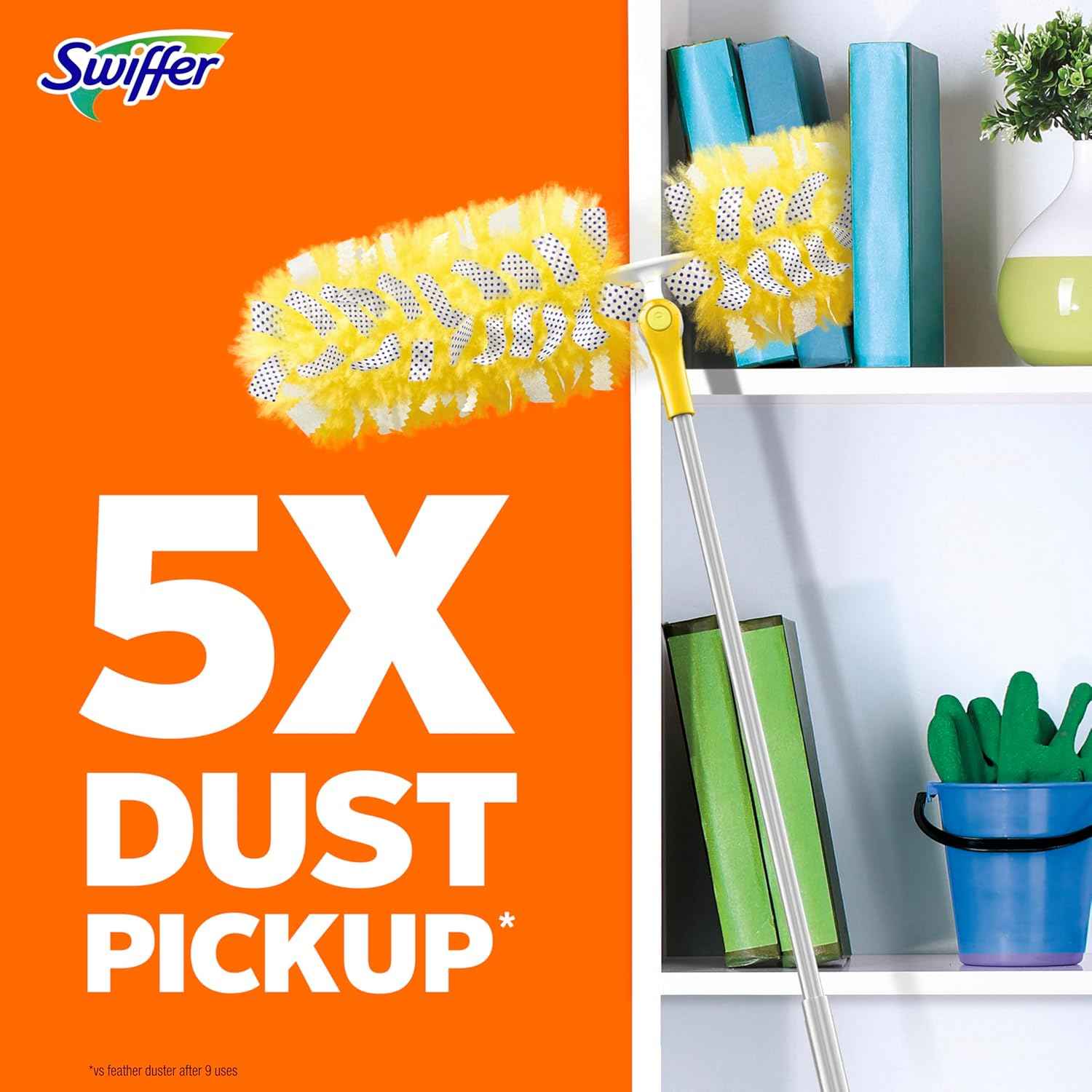 Heavy Duty Swiffer Duster Kit with 6 FT Extendable Handle by Swiffer for Dust Removal