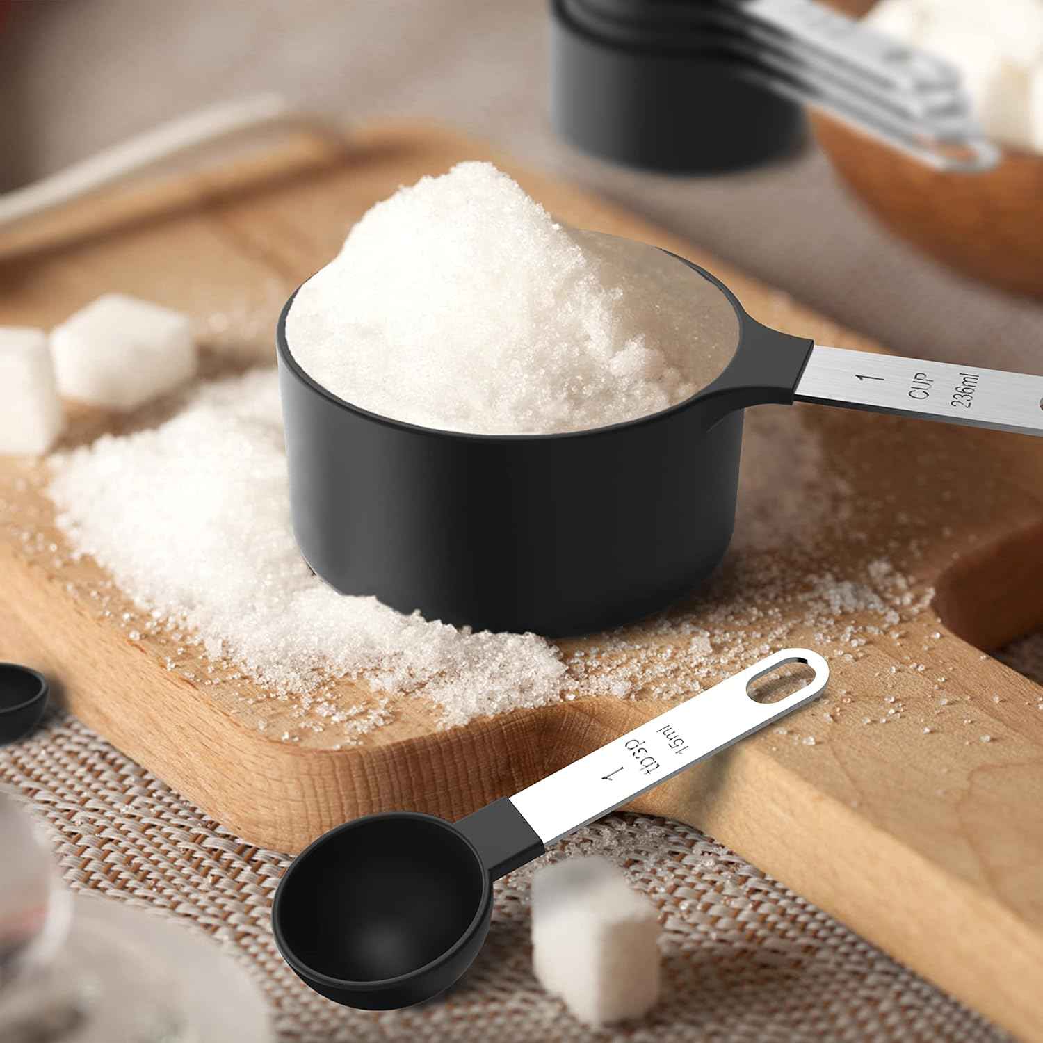 TILUCK Measuring Cups & Spoons Set for Accurate Cooking and Baking Measurements