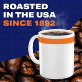 maxwell house half caff original medium roast ground coffee, 25.6 oz canister, smooth and rich, consistently great taste