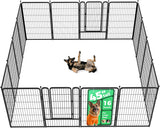 fxw rollick unleashed dog playpen for indoor, yard, rv camping, 24 inch 8 panels for small and puppy dogs, black