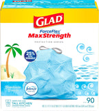 Glad Tall Kitchen Trash Bags 13 Gallon, MaxStrength Cherry Blossom Garbage Bags, Drawstring, 90 Count - ShopUS