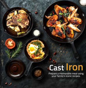 Utopia Kitchen 3-Piece Pre-Seasoned Cast Iron Skillet Set, 6-8-10 Inches, Black, Oven, Stove, Grill, Campfire Friendly