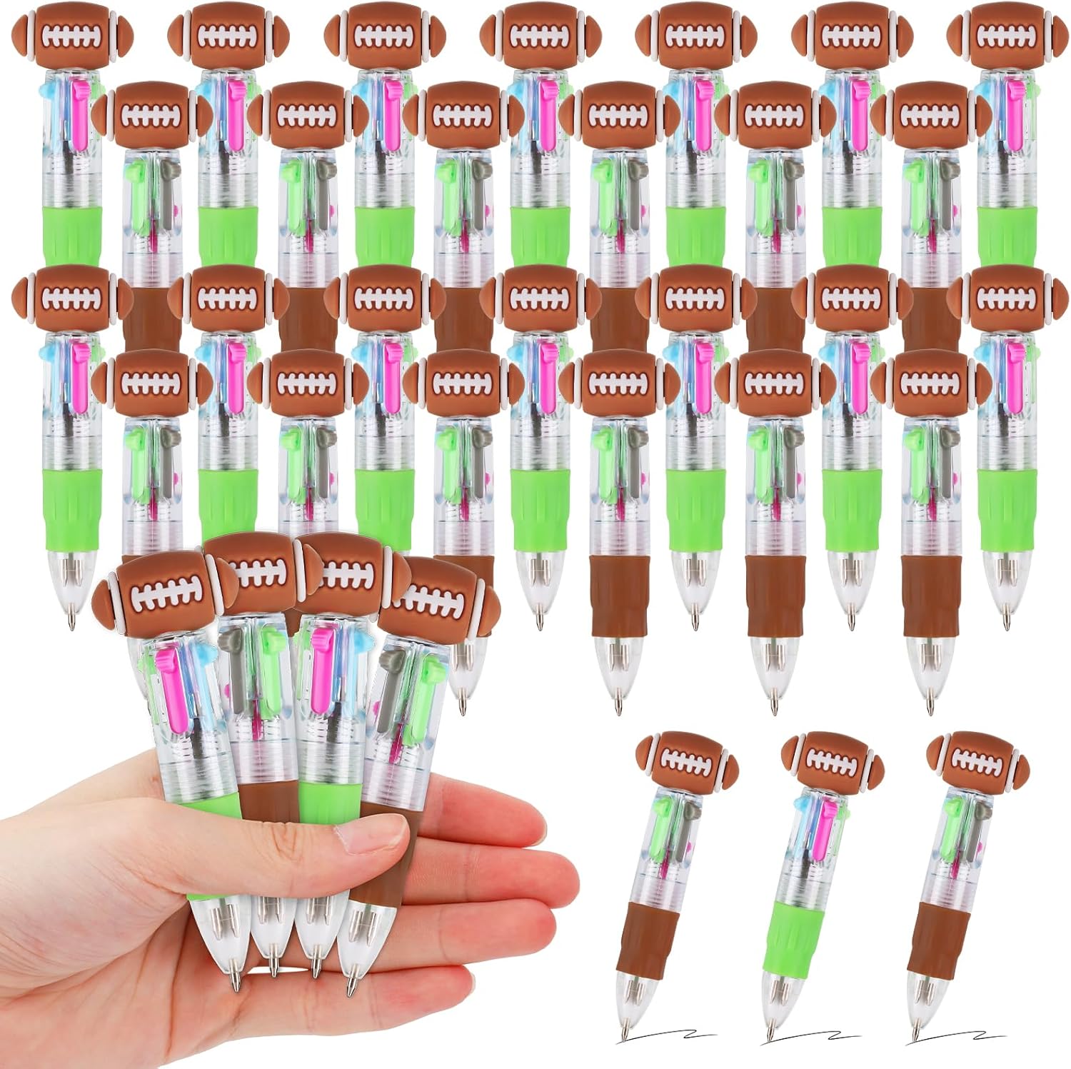 cZWZ 20Pcs Mini Multicolor Pens 4-in-1 Cute Ballpoint Pens for Kids Birthday Party Favors Gifts Teacher Supplies
