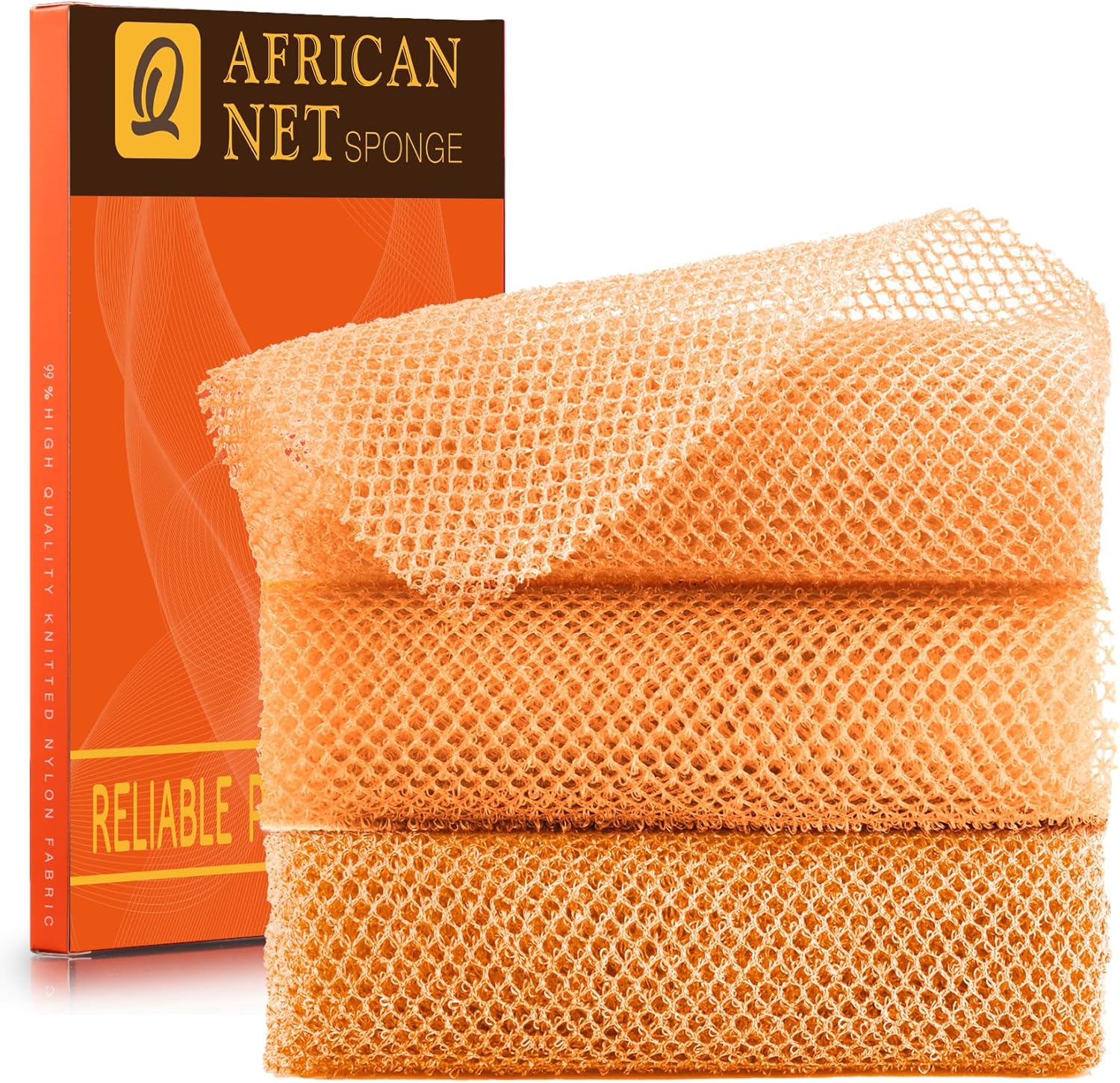ujfqbh 3 pieces african bath sponge pink yellow purple exfoliating shower body scrubber