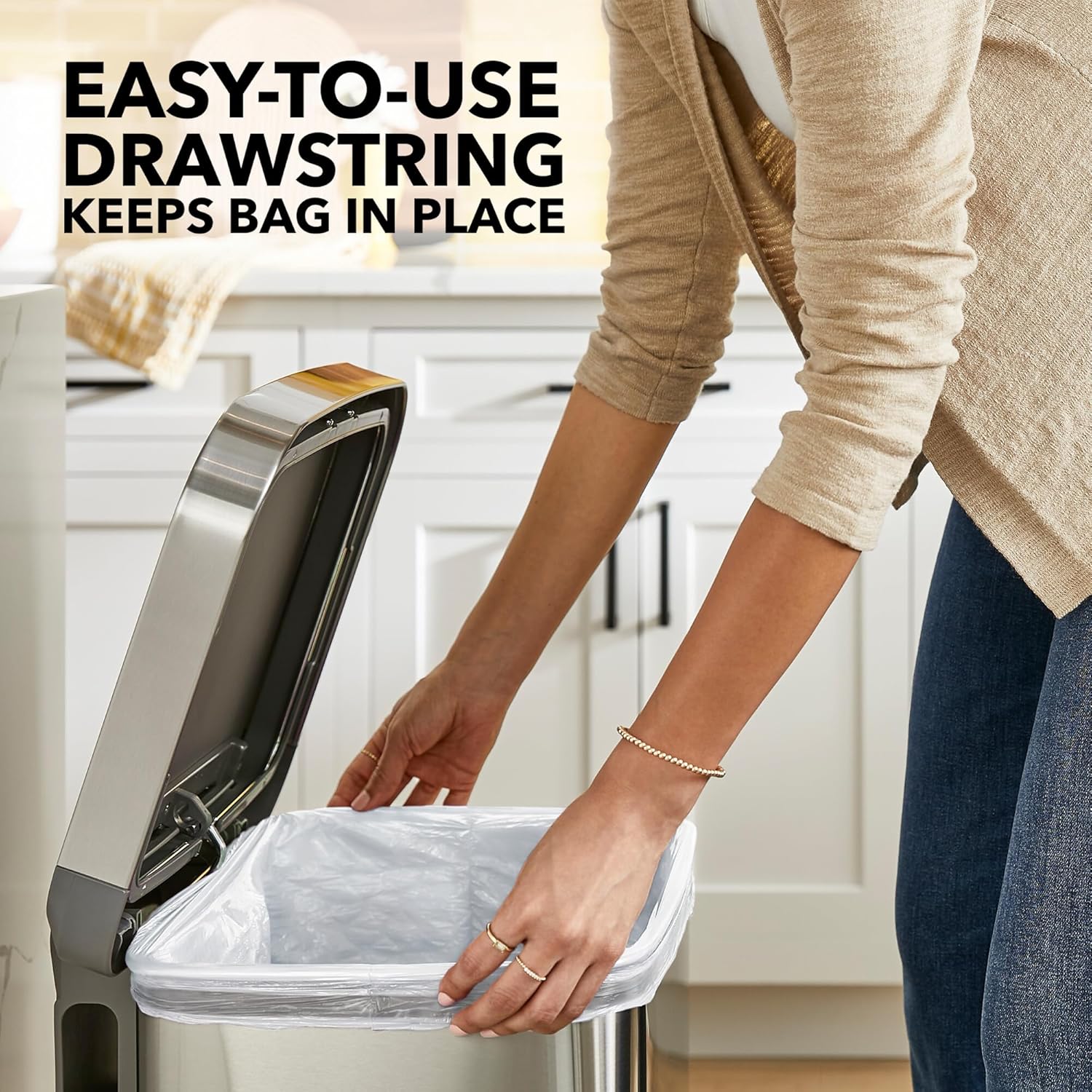 Glad ForceFlex 13-gallon tall kitchen trash bags with gain fresh clean scent, 40 count