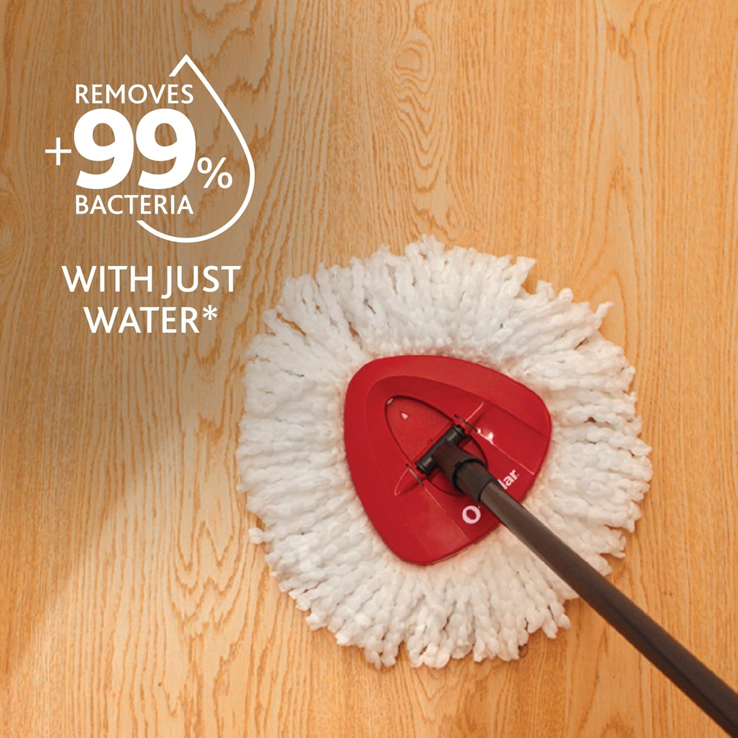 O-Cedar EasyWring Microfiber Spin Mop, Bucket Floor Cleaning System, Red, Gray, Standard - ShopUS