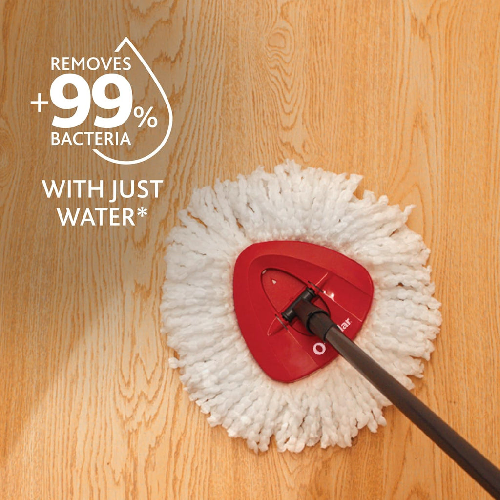 O-Cedar EasyWring Microfiber Spin Mop and Bucket System with Foot Pedal for Effortless Floor Cleaning