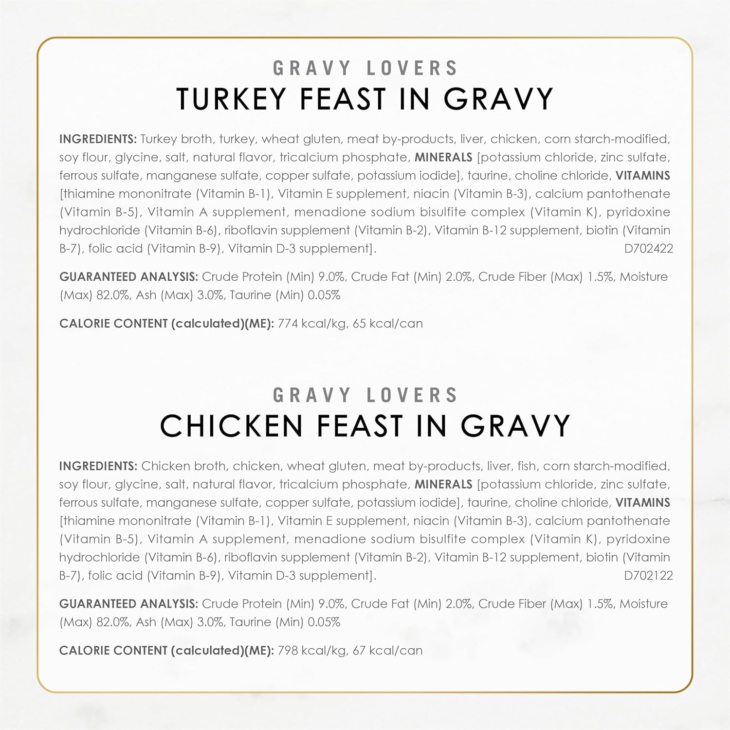 PLrina Fancy Feast Gravy Lovers Poultry and Beef Grilled Gourmet Wet Cat Food Variety Pack - (Pack of 24) 3 oz. Cans