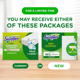 Swiffer Sweep + Mop, Dry Pads Refill, Floor Cleaner for Dirt, Dust, Hair, Cleaning Cloths for Mopping Home, Bathroom, Kitchen, Dust Mop, Floor Duster, Unscented, 52ct