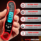 Alpha Grillers Meat Thermometer Digital – Instant Read Food Thermometer for Cooking & Grilling – Professional Kitchen Gift for Men, Dad & Mom