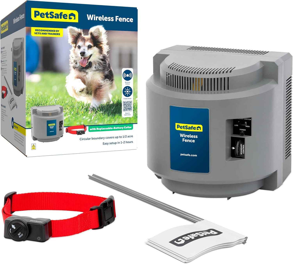 PetSafe Wireless Pet Containment System Receiver Collar - Battery-Operated & Waterproof - Adjustable Receiver Collar with 5 Correction Levels - for Dogs 5lb+