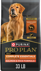Purina Pro Plan Complete Essentials Shredded Blend Salmon and Rice Dog Food Dry Formula with Probiotics for Dogs - 33 lb. Bag