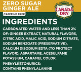 Canada Dry Zero Sugar Ginger Ale Soda, 12 fl oz cans, 12 pack