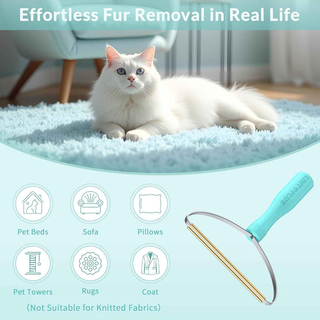 LINTPLUS Deep Cleaner Pro Pet Hair Remover for Multi Fabric Edge and Carpet Rake Scraper