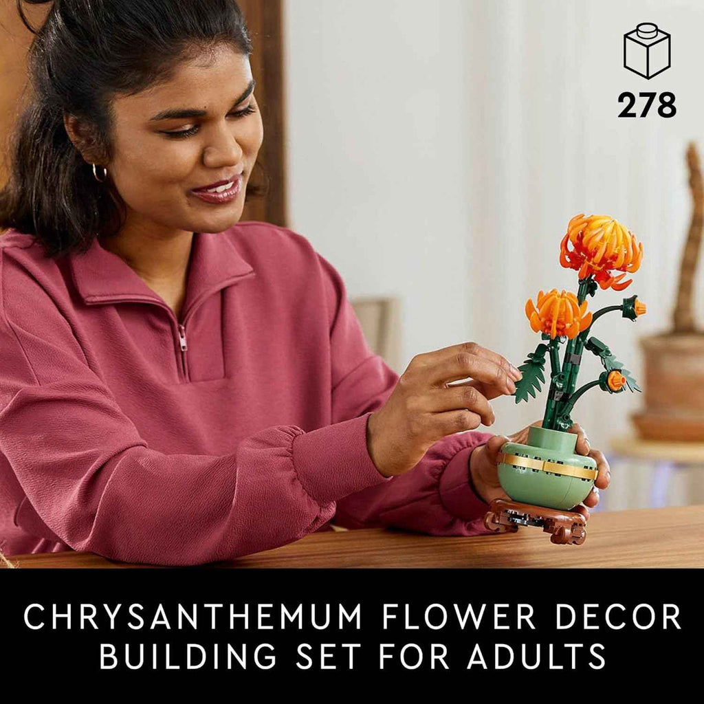 lego botanicals chrysanthemum building set for adults artificial flower dinner table centerpieces and decoration