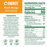 V8 Energy Peach Mango Energy Drink, 8 fl oz Can (24 Pack)