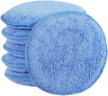 5-inch Microfiber Wax Applicator Pads for Car Waxing and Polishing, 6 Pack, Machine Washable