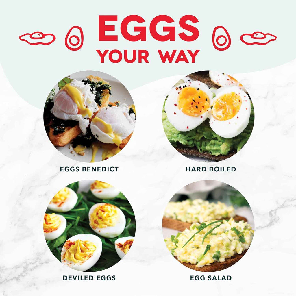 Rapid Egg Cooker: 6 Egg Capacity Electric Egg Cooker for Hard Boiled Eggs, Poached Eggs, Scrambled Eggs, Omelets