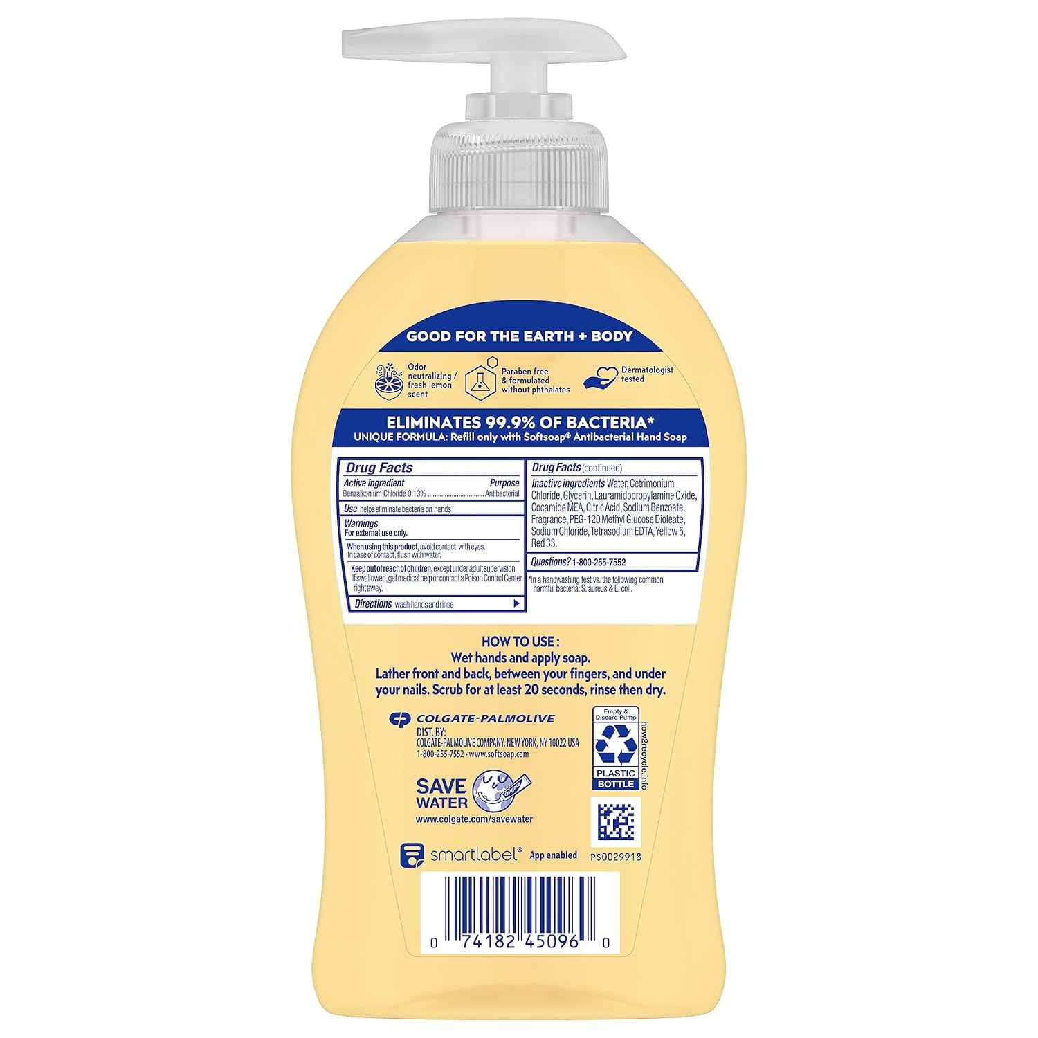 Softsoap Antibacterial Liquid Hand Soap, Kitchen Fresh Hand Soap, 11.25 Fl Oz (Pack of 6)