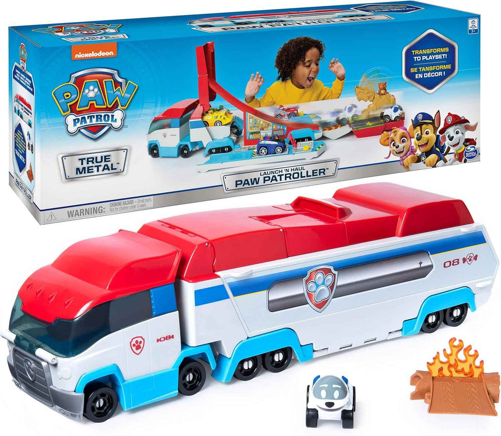 PAW Patrol 2-in-1 Launch'N Haul PAW Patroller transforming track set for True Metal die-cast vehicles