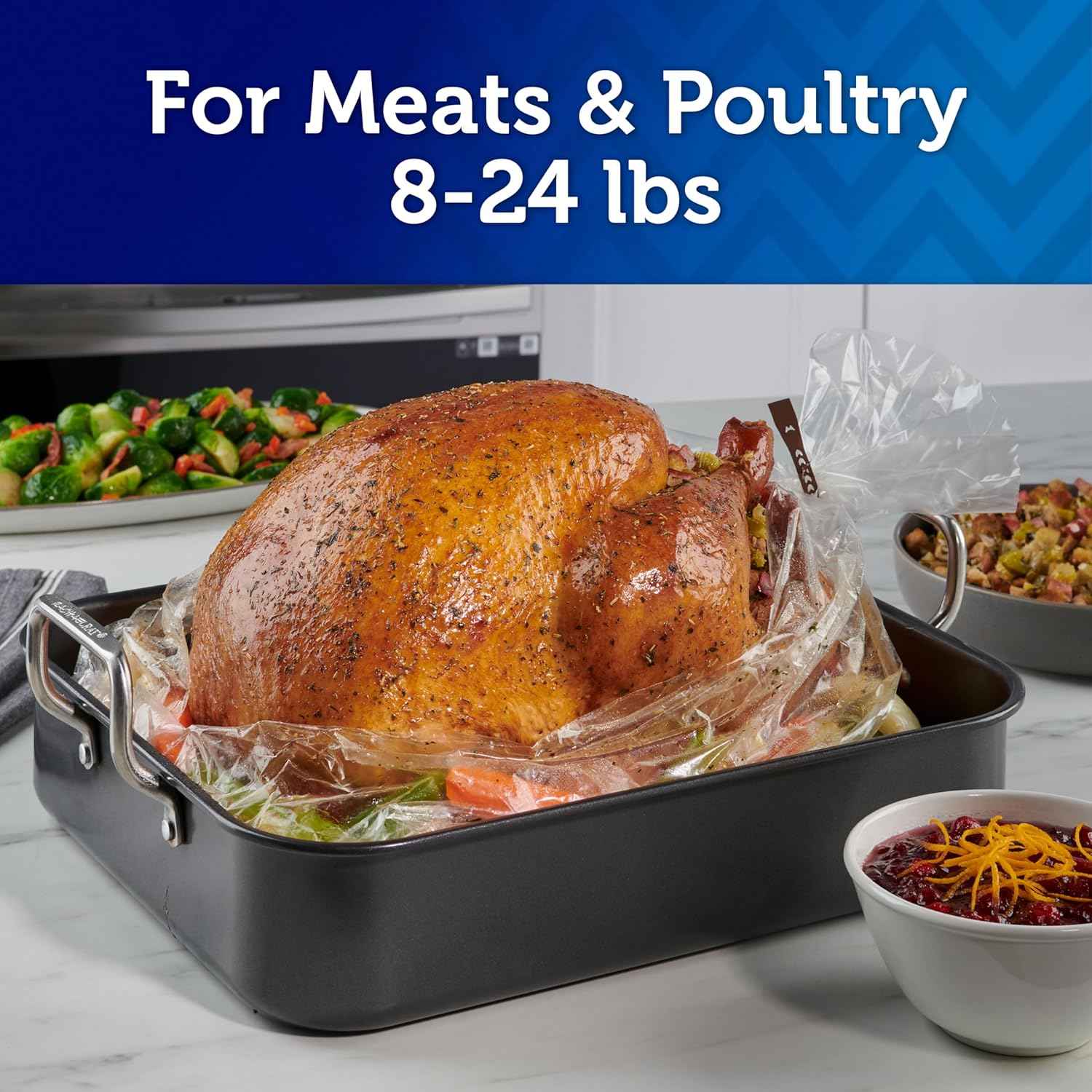 Reynolds Kitchens Turkey Size Oven Bags, Holds Up to 24 Pounds, 2 Count