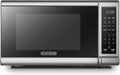 BLACK+DECKER EM720CB7 Digital Microwave Oven with Turntable Push-Button Door, Child Safety Lock, 700W, Stainless Steel, 0.7 Cu.ft