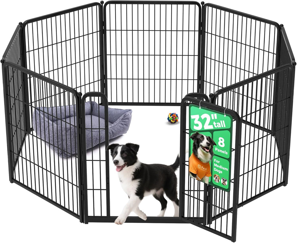 fxw homeplus unleashed 24 inch 6 panels dog pen black patented