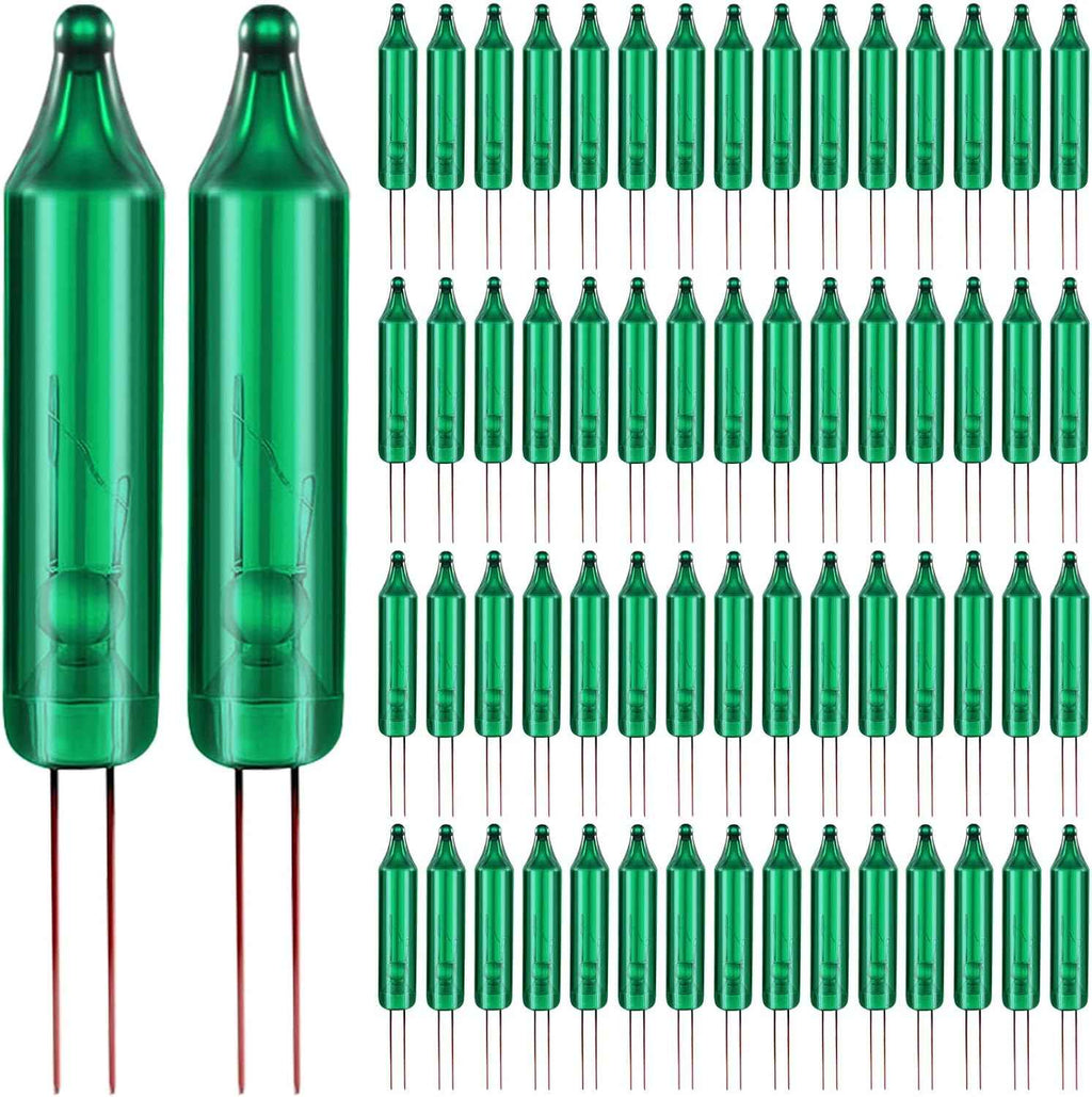 Mudder 100 Pcs Mini Christmas 2.5 Volt Replacement Light Bulbs for Christmas Trees Decorative Light Supplies Indoor Outdoor Xmas Decor, 0.17 Ampere, 0.42 Watt (Clear)