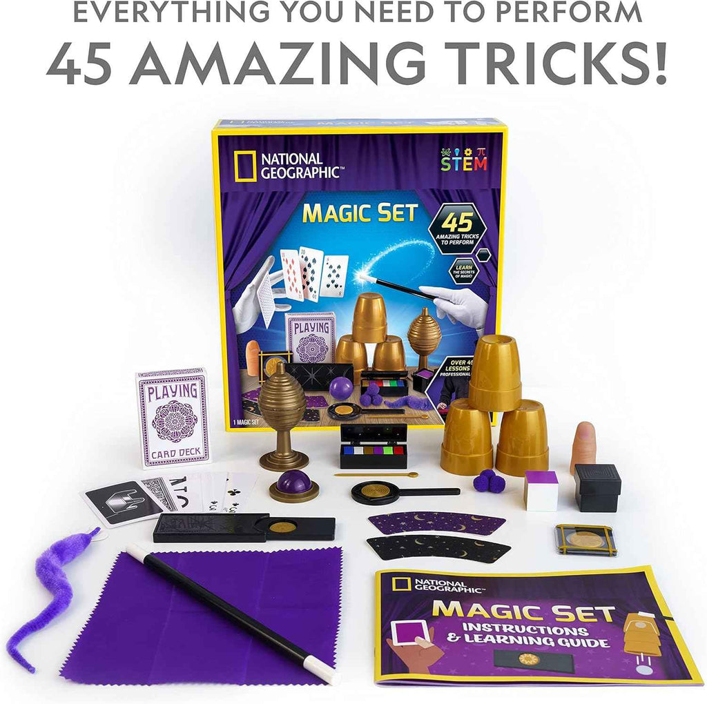 National Geographic Kids Magic Set with 45 Tricks and Video Instructions for Step-by-Step Learning
