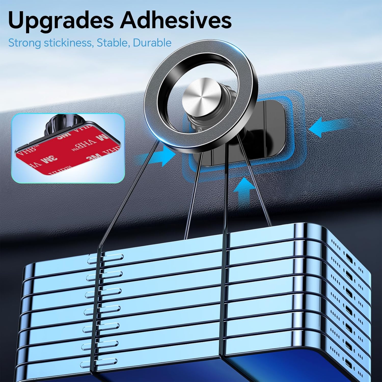 kaistyle magsafe dashboard car mount - 20 n52 magnets, 360å¡ rotation, hands-free