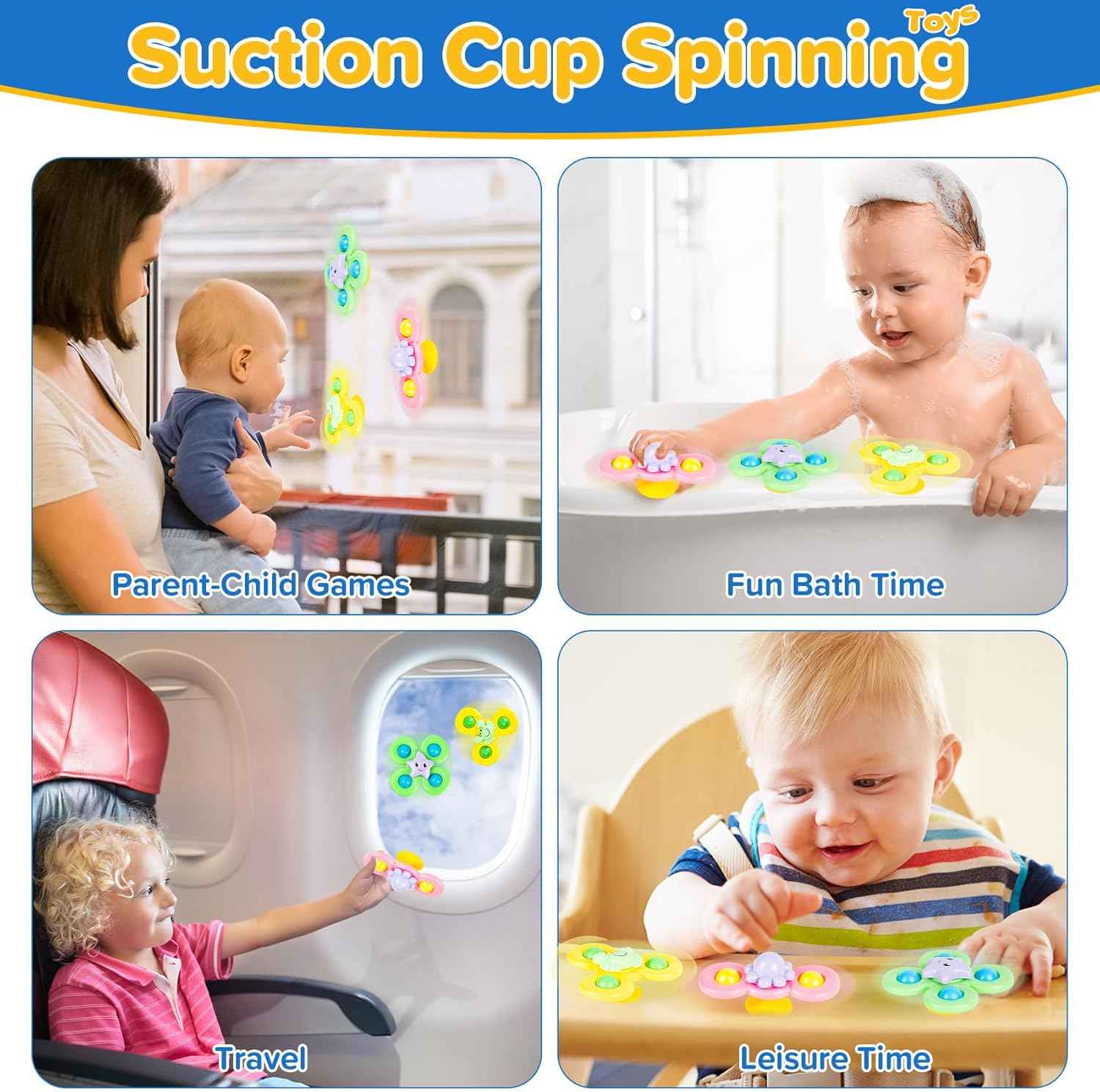 6-in-1 Baby Toys 6 to 12 Months, Montessori Toys for Babies 6-12-18 Months, Infant Teething Toy Stacking Blocks Rings Sensory Bin, Sorting Sensory Educational Learning Gift for Toddlers Aged 1-3