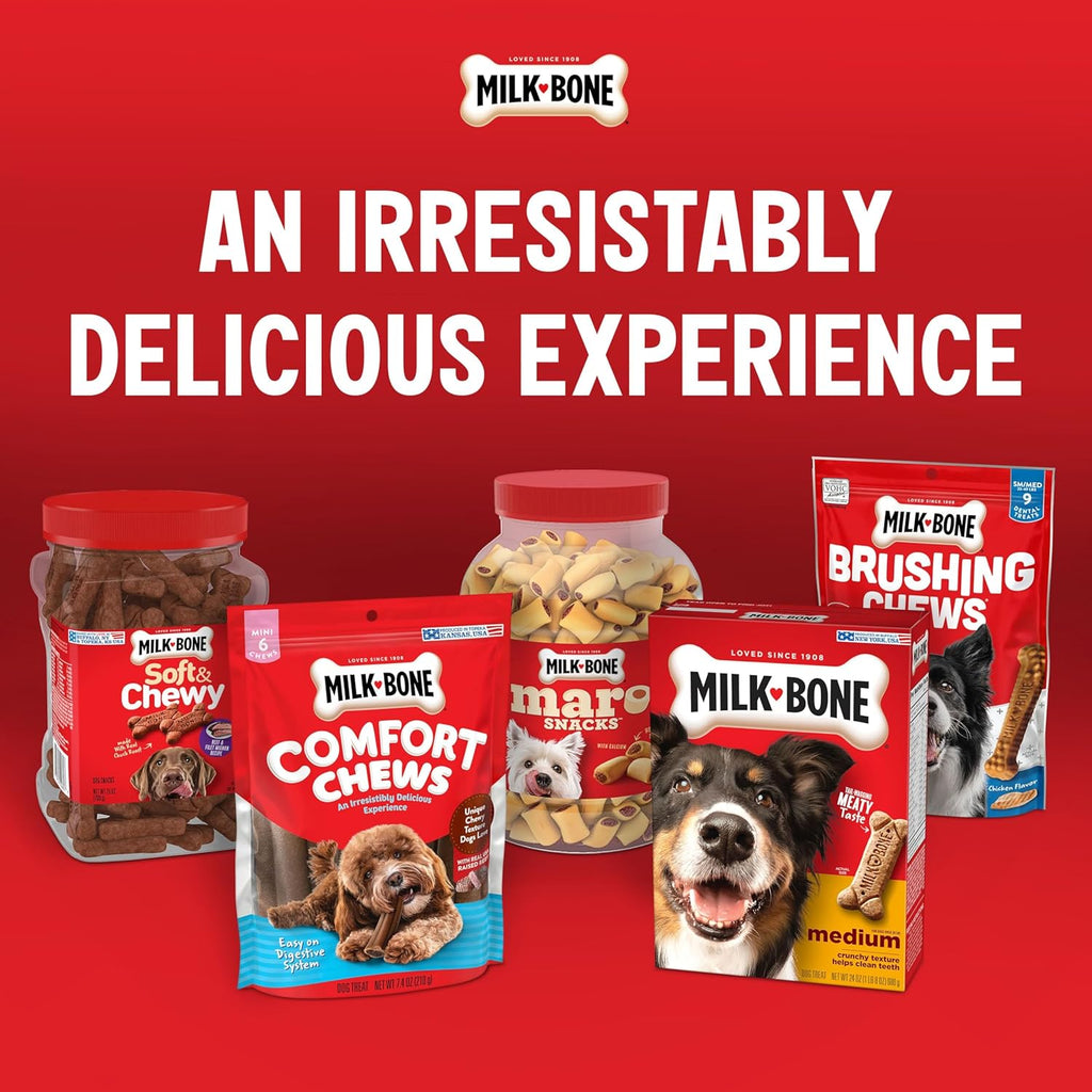 Milk-Bone Soft & Chewy Dog Treats, 25 Ounce, Beef & Filet Mignon Recipe, Made with Real Chuck Roast