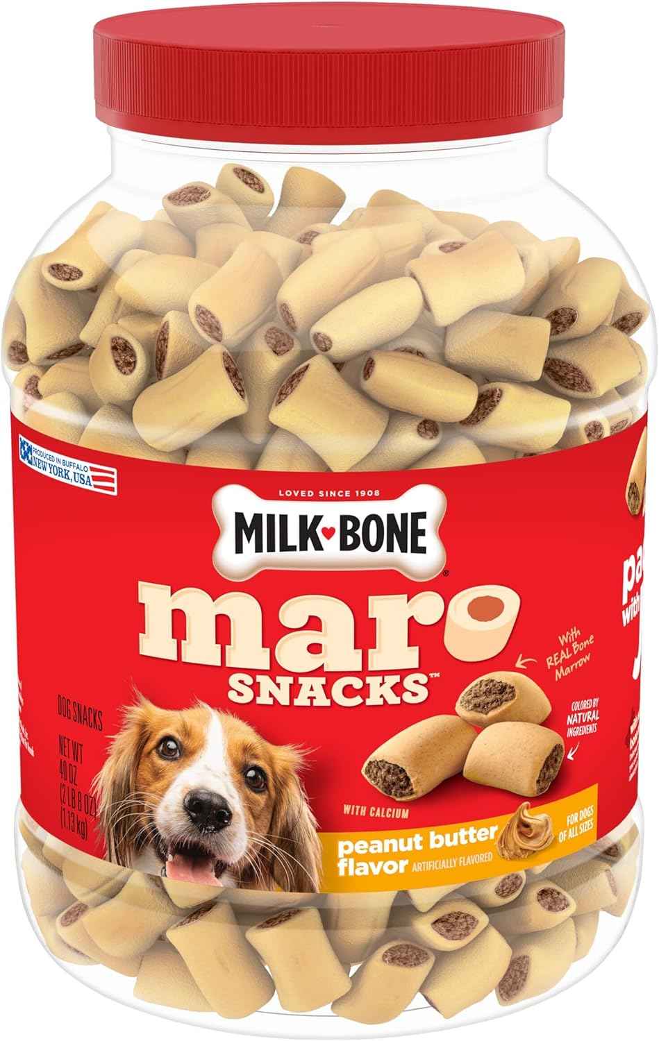 Milk-Bone MaroSnacks Small Dog Treats With Bone Marrow, 40 Ounce Container