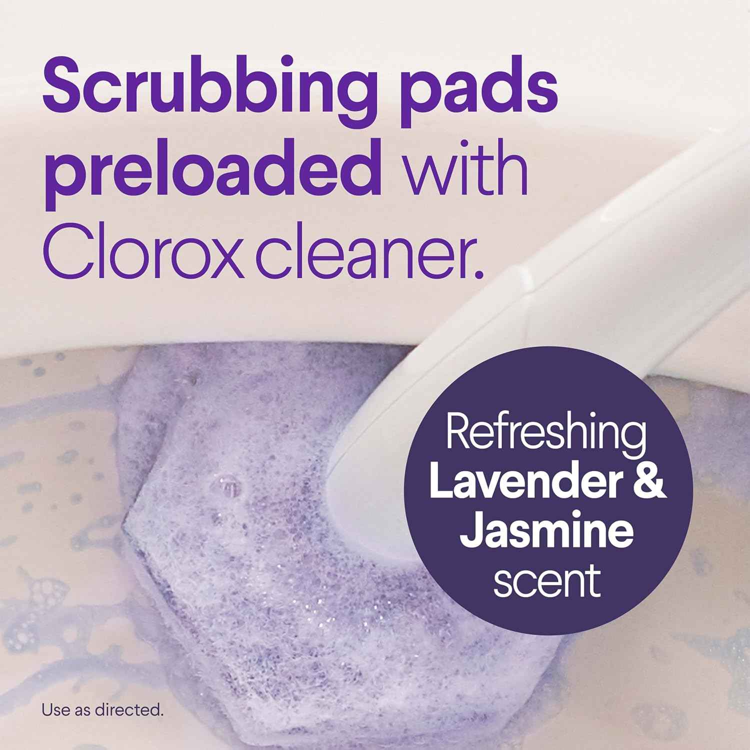 Clorox Scentiva ToiletWand Refills, Toilet Brush, Lavender and Jasmine, 10 Count