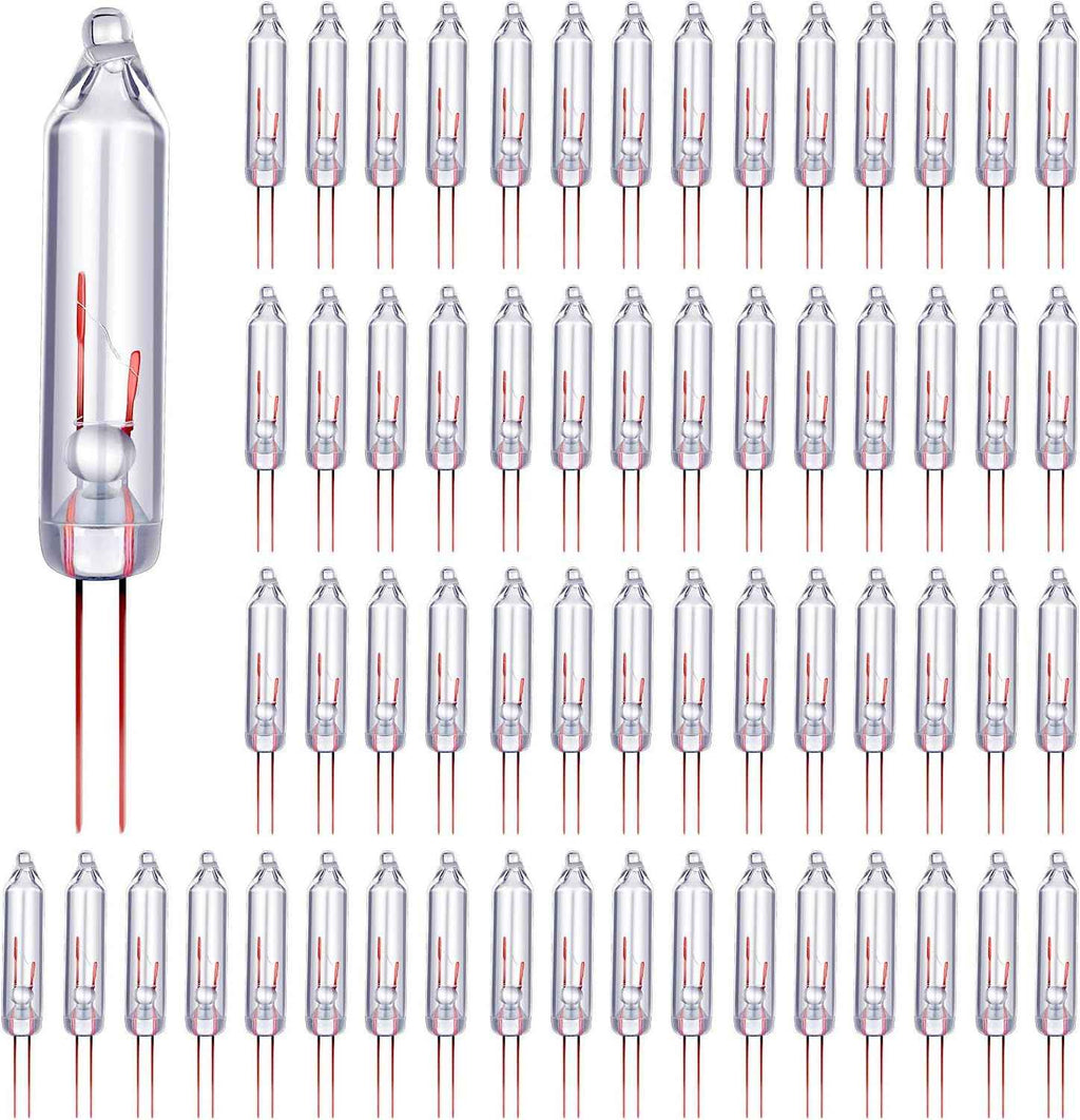Mudder 100 Pcs Mini Christmas 2.5 Volt Replacement Light Bulbs for Christmas Trees Decorative Light Supplies Indoor Outdoor Xmas Decor, 0.17 Ampere, 0.42 Watt (Clear)