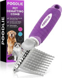 poodle-dematting-fur-rake-comb-brush-for-dogs-and-cats-with-long-2.5inch-steel-safety-blades