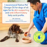 Native Pet Omega 3 Fish Oil for Dogs and Cats - Supports Healthy Skin and Coat - 8oz Liquid Supplement