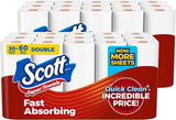 Scott Paper Towels, Choose-A-Sheet, 6 Double Rolls = 12 Regular Rolls (108 Sheets Per Roll) - ShopUS