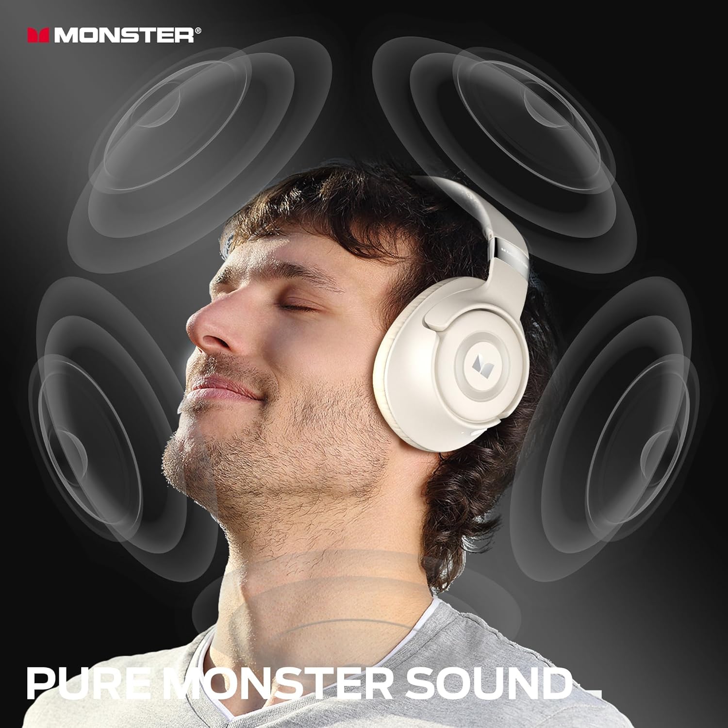 Monster Persona SE ANC Active Noise Cancelling Headphones, Bluetooth Headphones Over Ear with 70H Playtime, HiFi Stereo Audio, Deep Bass, Wireless Headphones for Office