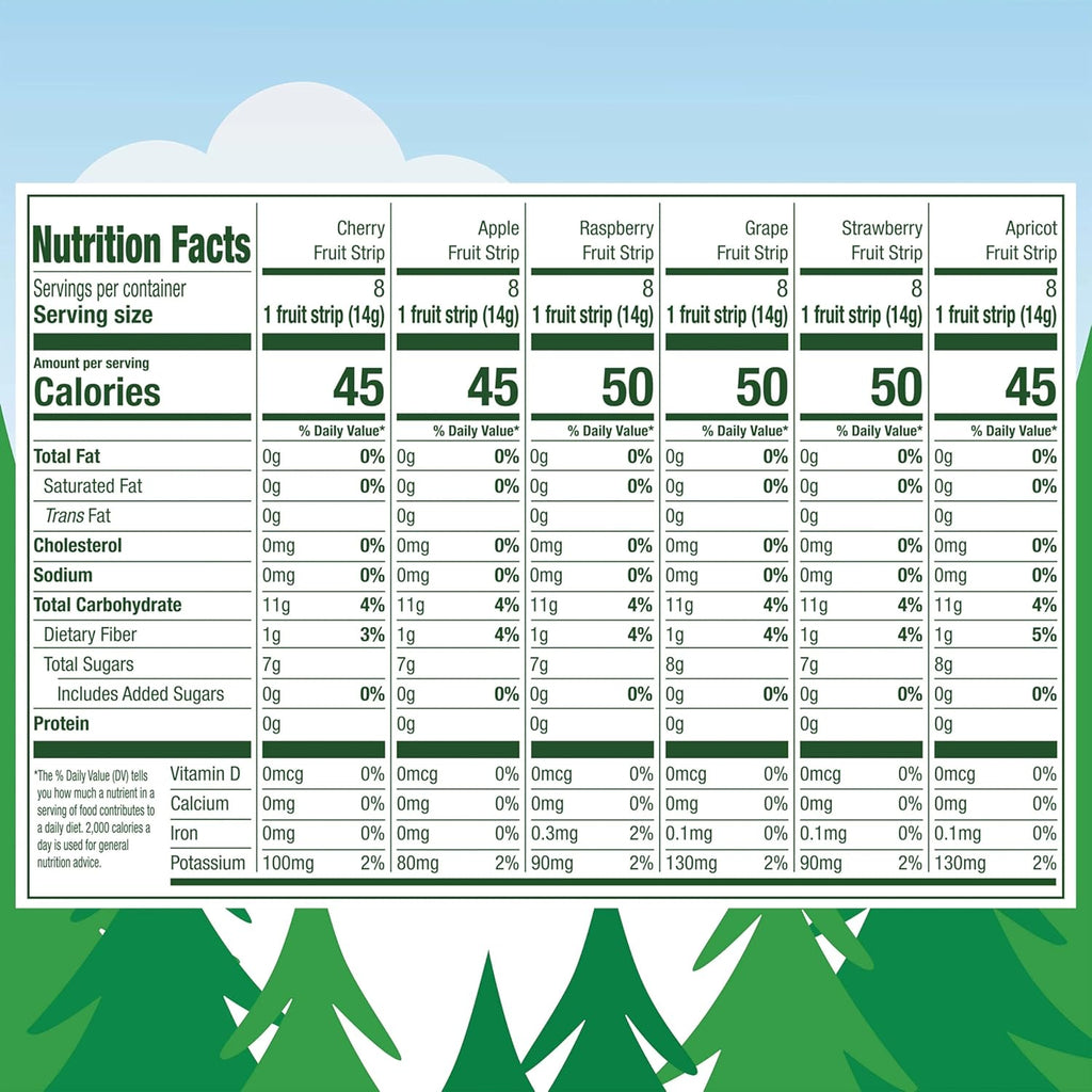 Black Forest Stretch Island Fruit Strips, Zero Grams Added Sugar Non-GMO, 48-count
