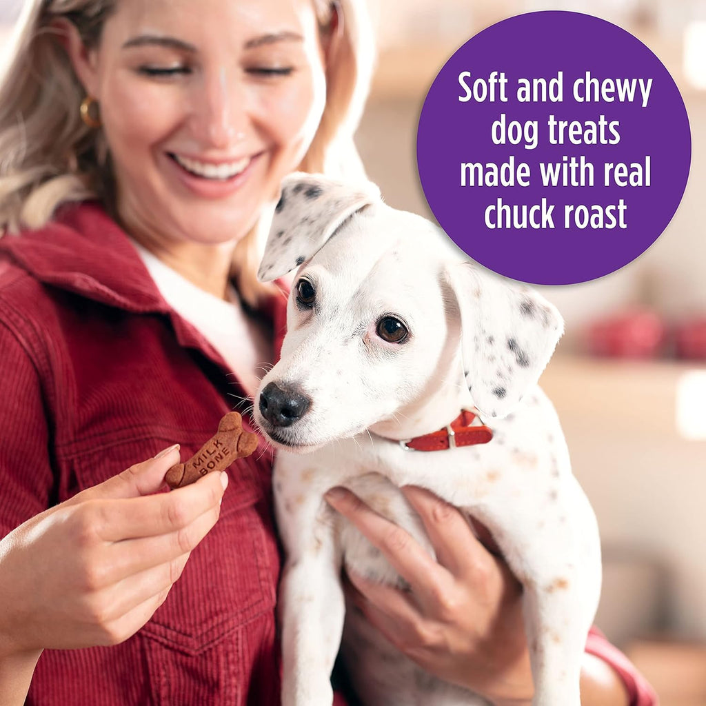 Milk-Bone Soft & Chewy Dog Treats, 25 Ounce, Beef & Filet Mignon Recipe, Made with Real Chuck Roast