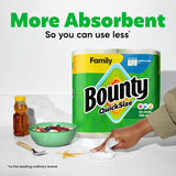 Bounty Quick Size Paper Towels, White, 8 Family Rolls = 20 Regular Rolls - ShopUS