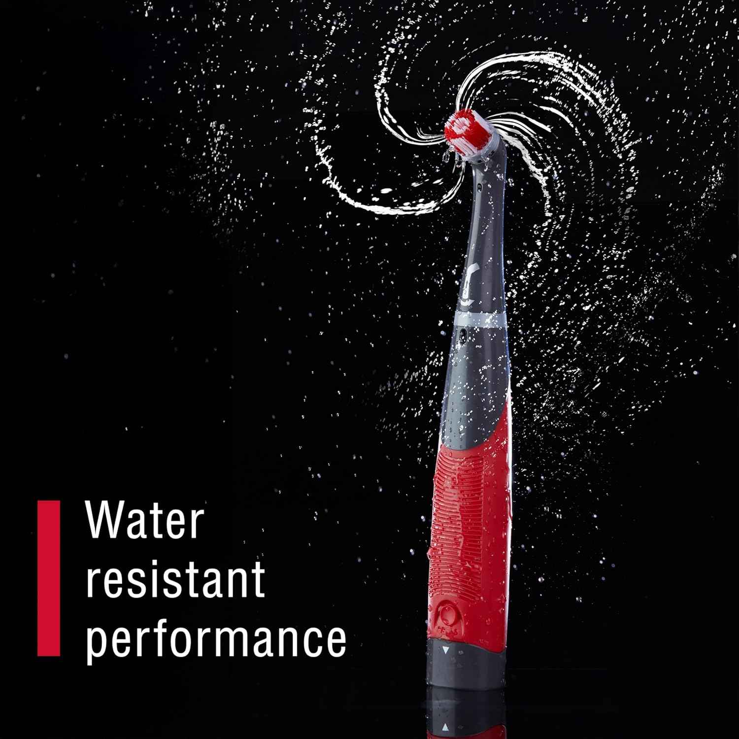 Rubbermaid Reveal Power Scrubber with Multi-Purpose & Grout Head, Cordless Electric Battery Powered Scrub Brush, Water Resistant, for Home/Kitchen/Bathroom/Grout/Tile/Shower/Tub