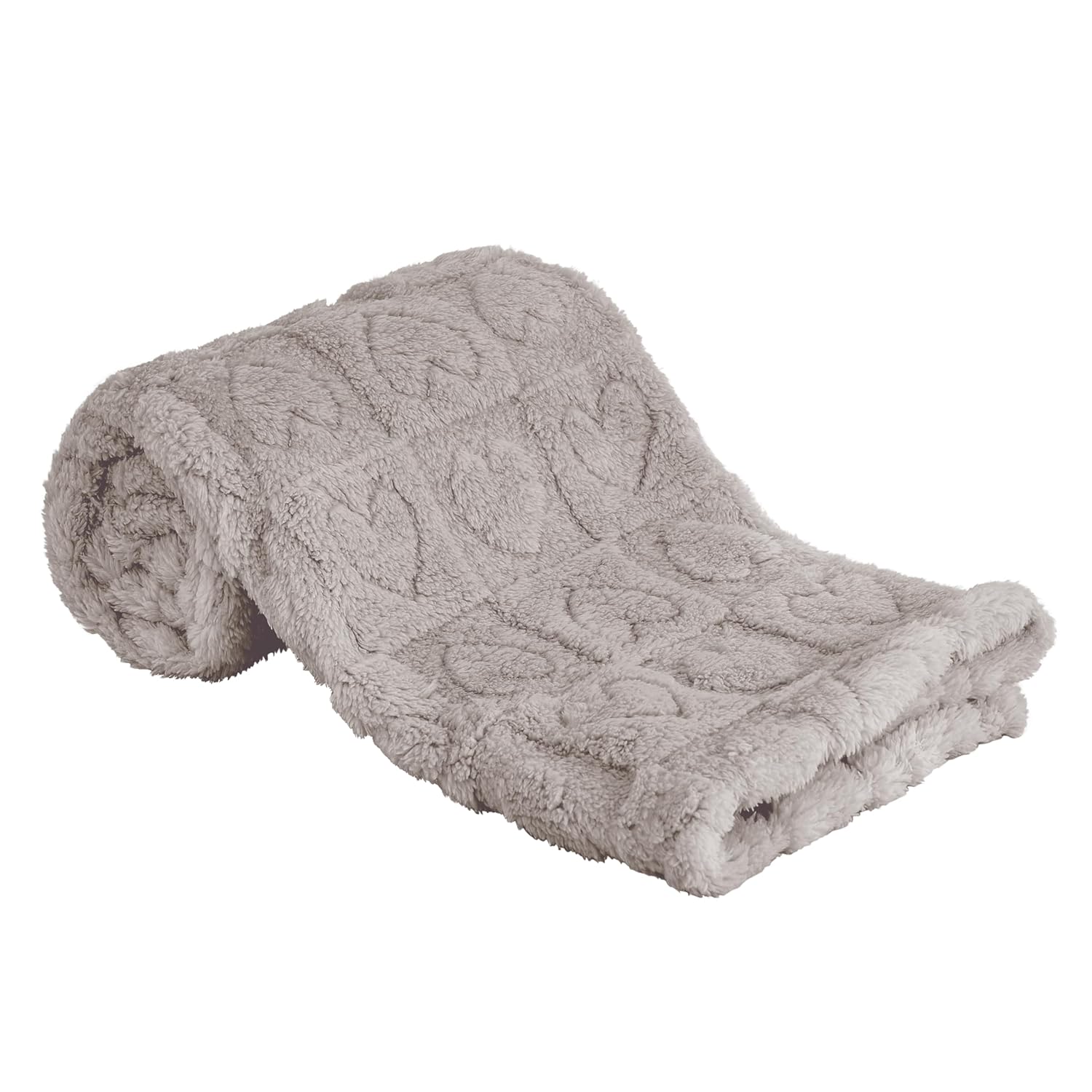 yurhap fleece baby blanket heart checkered ultra soft cozy for girls boys, 30”x40” light pink